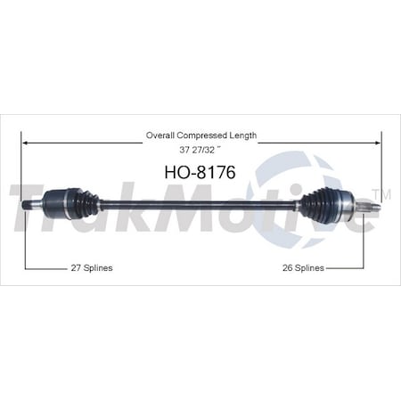 Surtrack Axle Cv Axle Shaft, Ho-8176 HO-8176